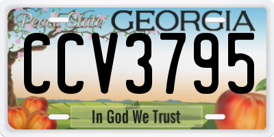 GA license plate CCV3795