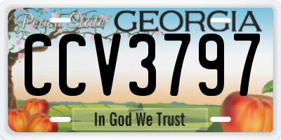 GA license plate CCV3797