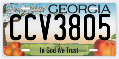 GA license plate CCV3805