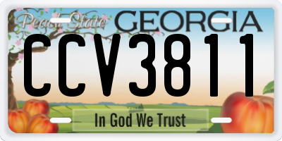 GA license plate CCV3811