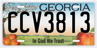 GA license plate CCV3813