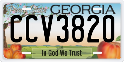 GA license plate CCV3820