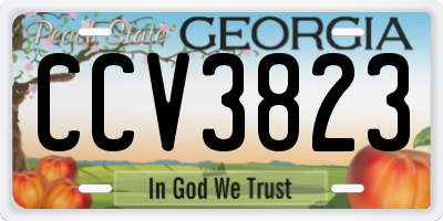 GA license plate CCV3823