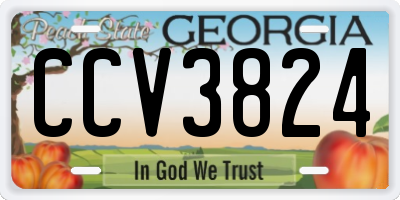 GA license plate CCV3824