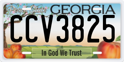 GA license plate CCV3825