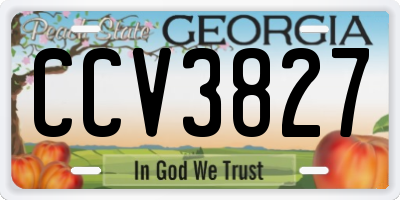 GA license plate CCV3827