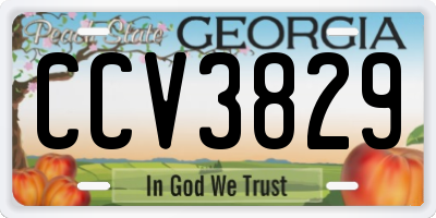 GA license plate CCV3829
