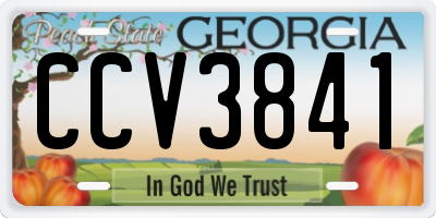 GA license plate CCV3841
