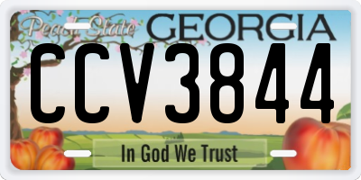 GA license plate CCV3844