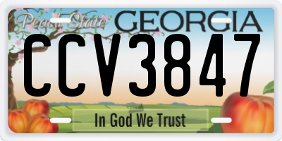 GA license plate CCV3847