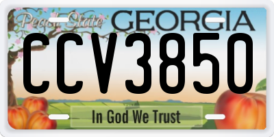 GA license plate CCV3850