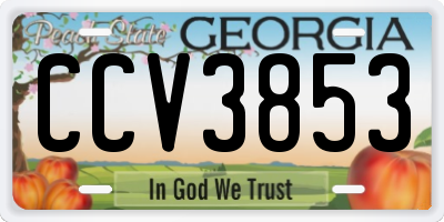GA license plate CCV3853