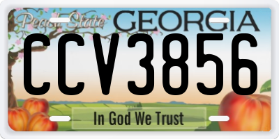 GA license plate CCV3856