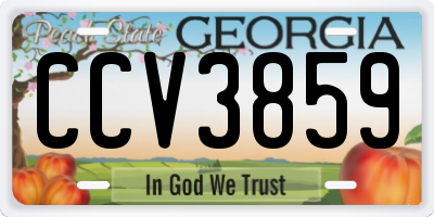 GA license plate CCV3859
