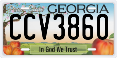 GA license plate CCV3860