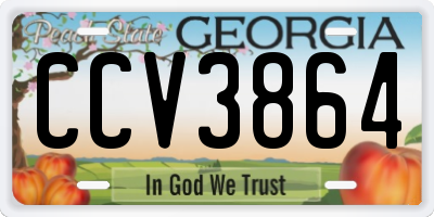 GA license plate CCV3864