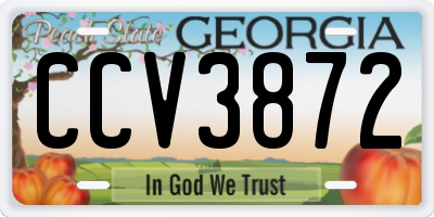 GA license plate CCV3872