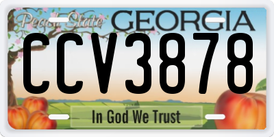 GA license plate CCV3878