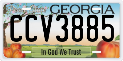 GA license plate CCV3885