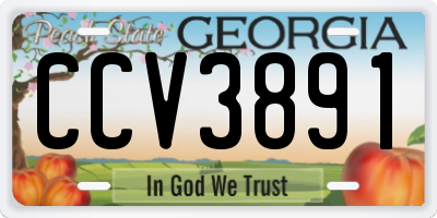 GA license plate CCV3891