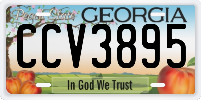 GA license plate CCV3895