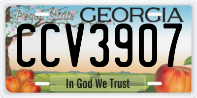 GA license plate CCV3907