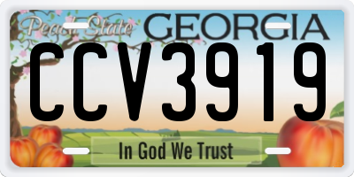 GA license plate CCV3919