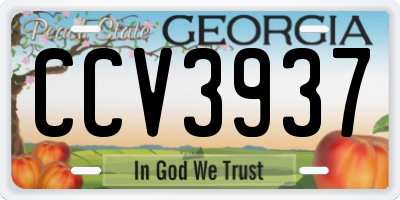 GA license plate CCV3937