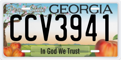 GA license plate CCV3941