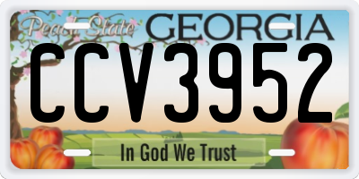 GA license plate CCV3952