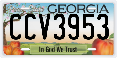 GA license plate CCV3953