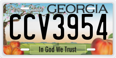 GA license plate CCV3954
