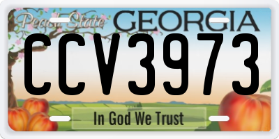 GA license plate CCV3973