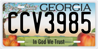 GA license plate CCV3985