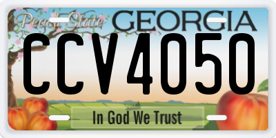 GA license plate CCV4050