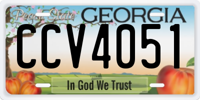 GA license plate CCV4051