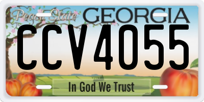 GA license plate CCV4055