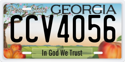 GA license plate CCV4056