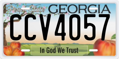 GA license plate CCV4057