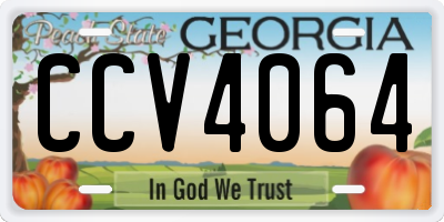 GA license plate CCV4064