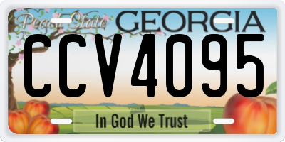 GA license plate CCV4095