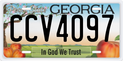 GA license plate CCV4097