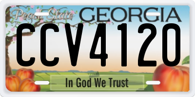 GA license plate CCV4120