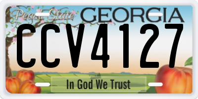 GA license plate CCV4127