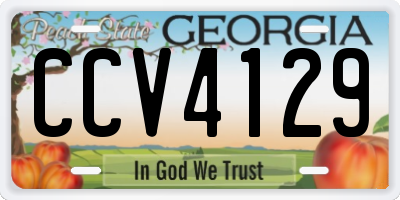 GA license plate CCV4129