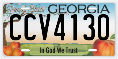 GA license plate CCV4130