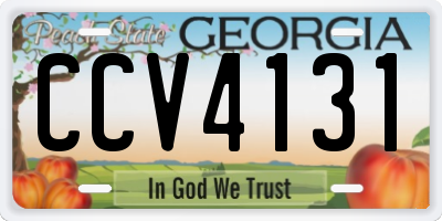 GA license plate CCV4131