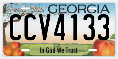 GA license plate CCV4133