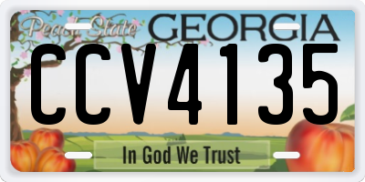 GA license plate CCV4135