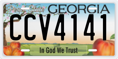GA license plate CCV4141